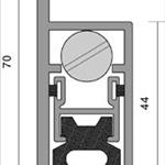 Face fixed seal for solid core doors