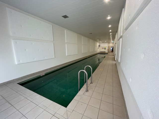The Kiln Indoor Pool with Stratocell Whisper on the walls to reduce noise reverberation