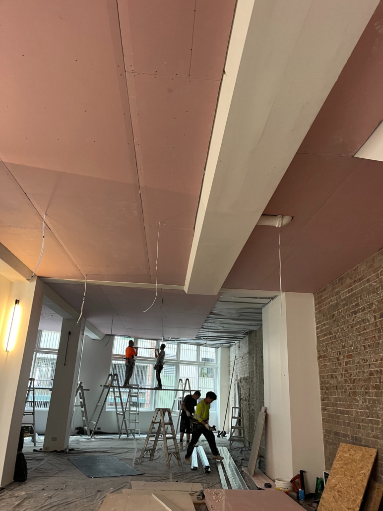 Barrierboard and Absorb high density batts installed